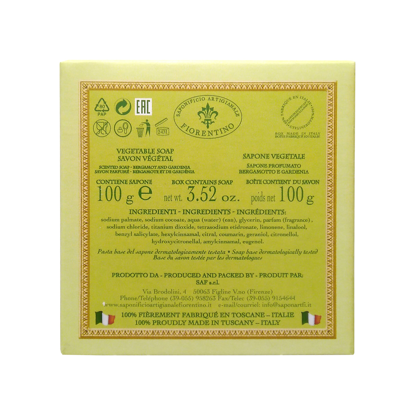 Мыло парфюмированное Бергамот и гардения купить в VISAGEHALL