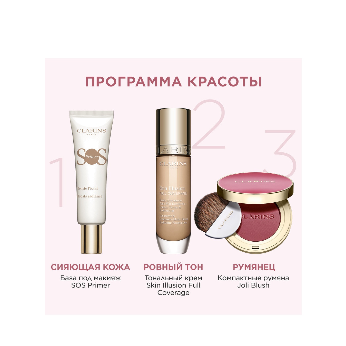 Румяна для лица компактные Joli Blush