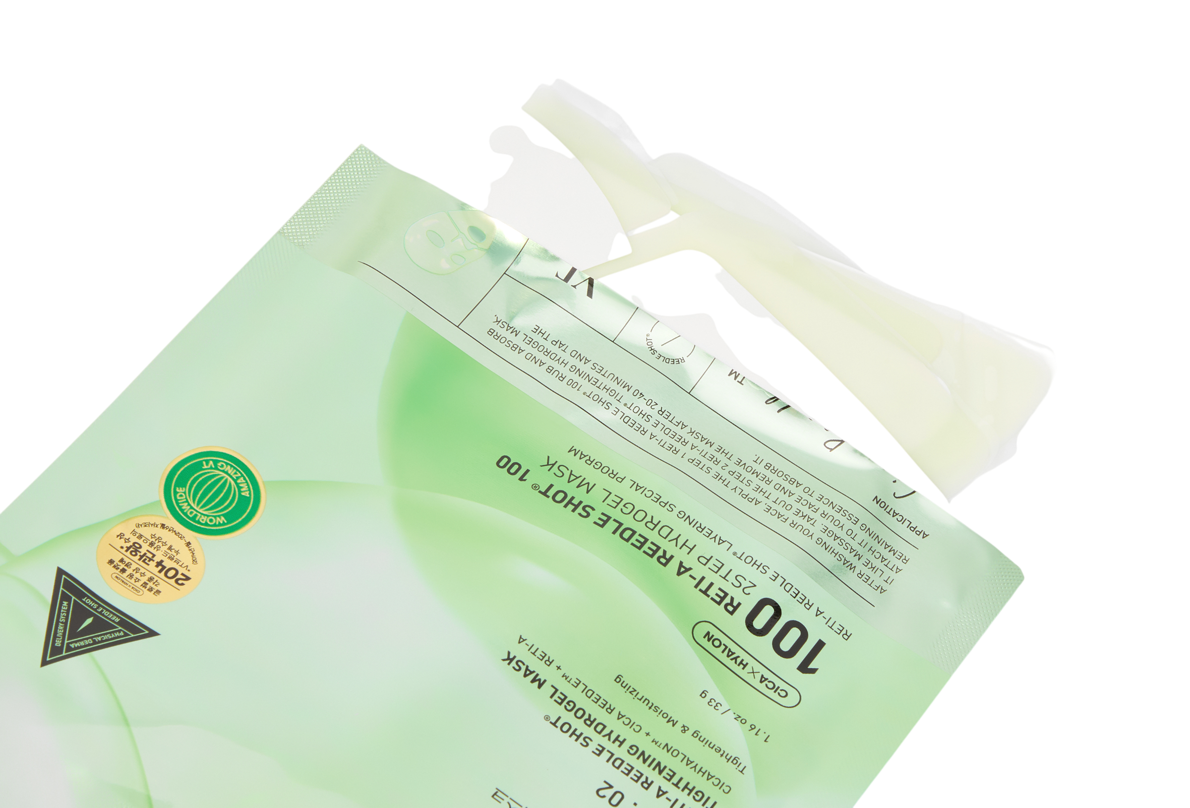 Маска для лица с микроиглами Reti-A Reedle Shot 100 2Step Hydrogel Mask 4шт купить в VISAGEHALL