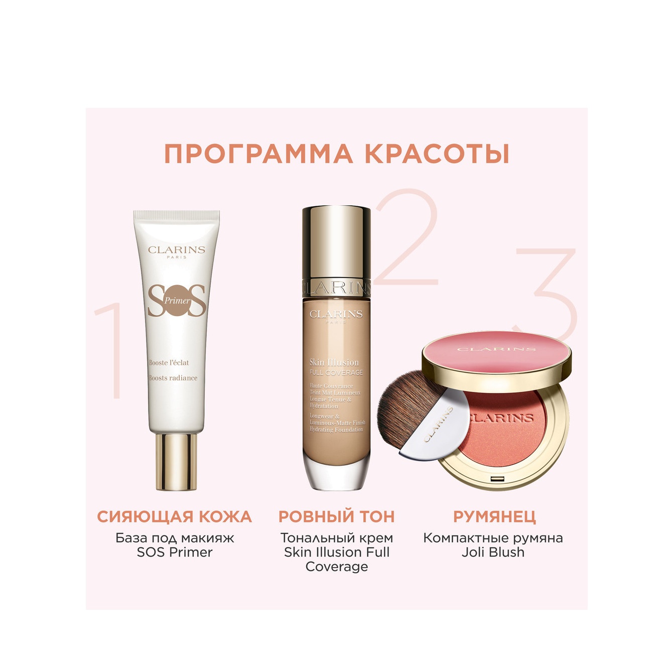 Румяна для лица компактные Joli Blush