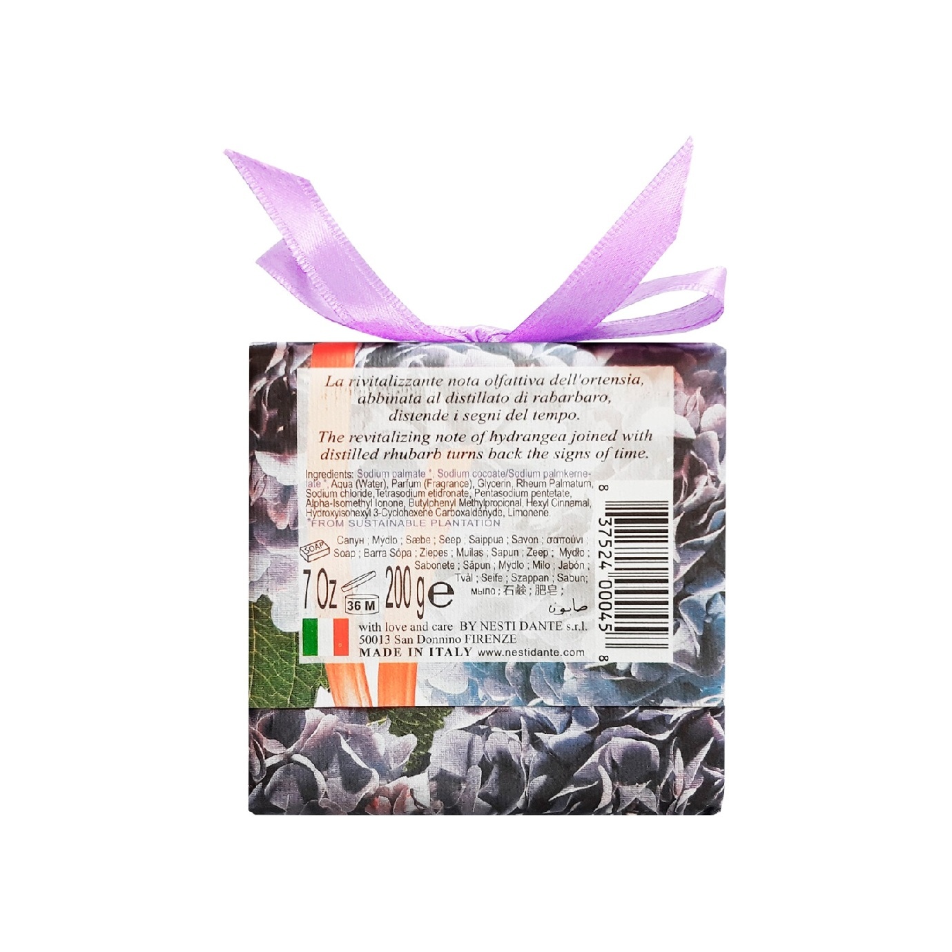 Мыло Гортензия и Ревень Gli Officinali  купить в VISAGEHALL