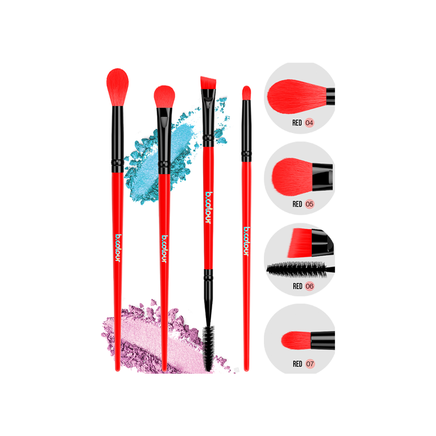 Кисть для макияжа глаз Red 04 B.Colour купить в VISAGEHALL