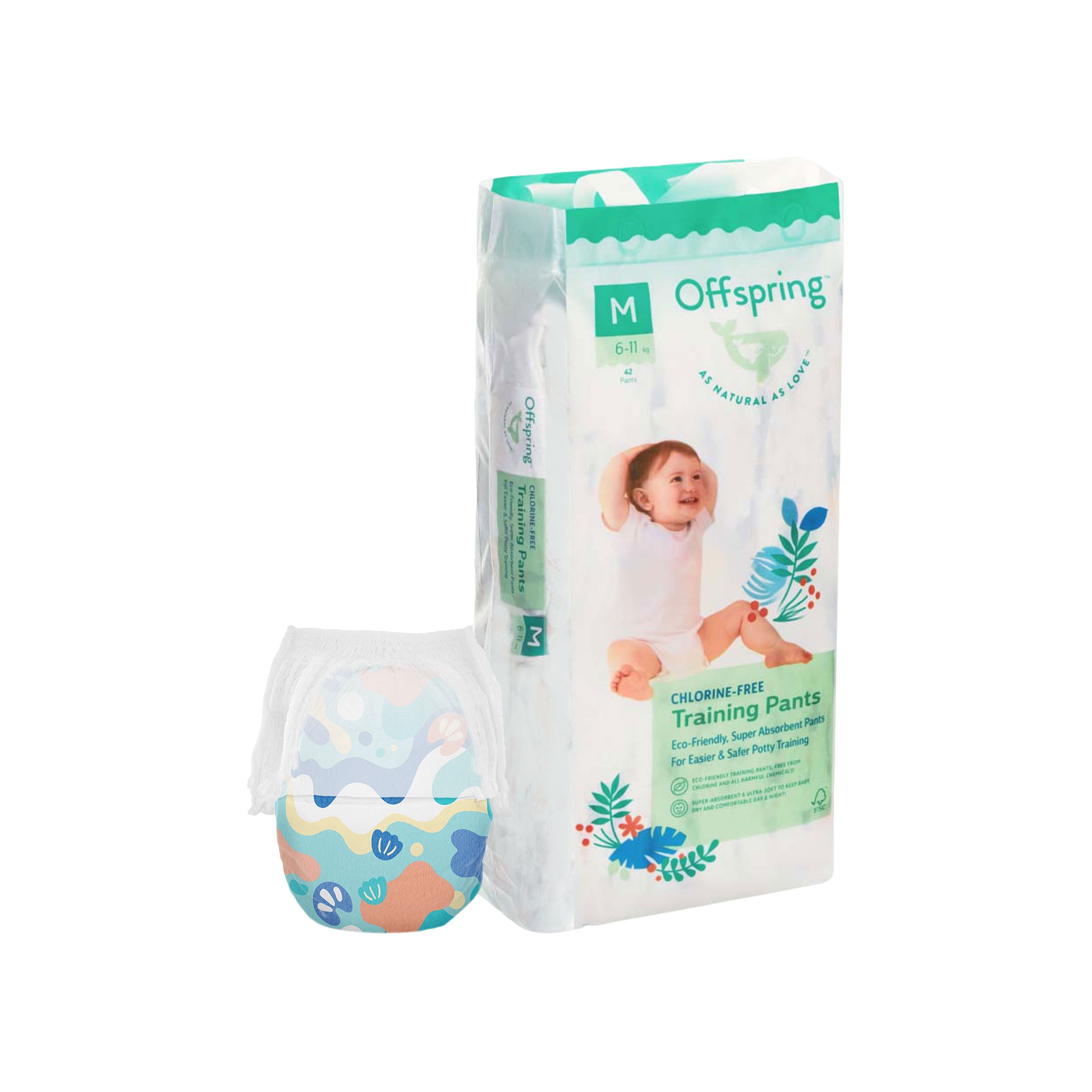 Трусики-подгузники Море M 6-11 кг 42 шт купить в VISAGEHALL