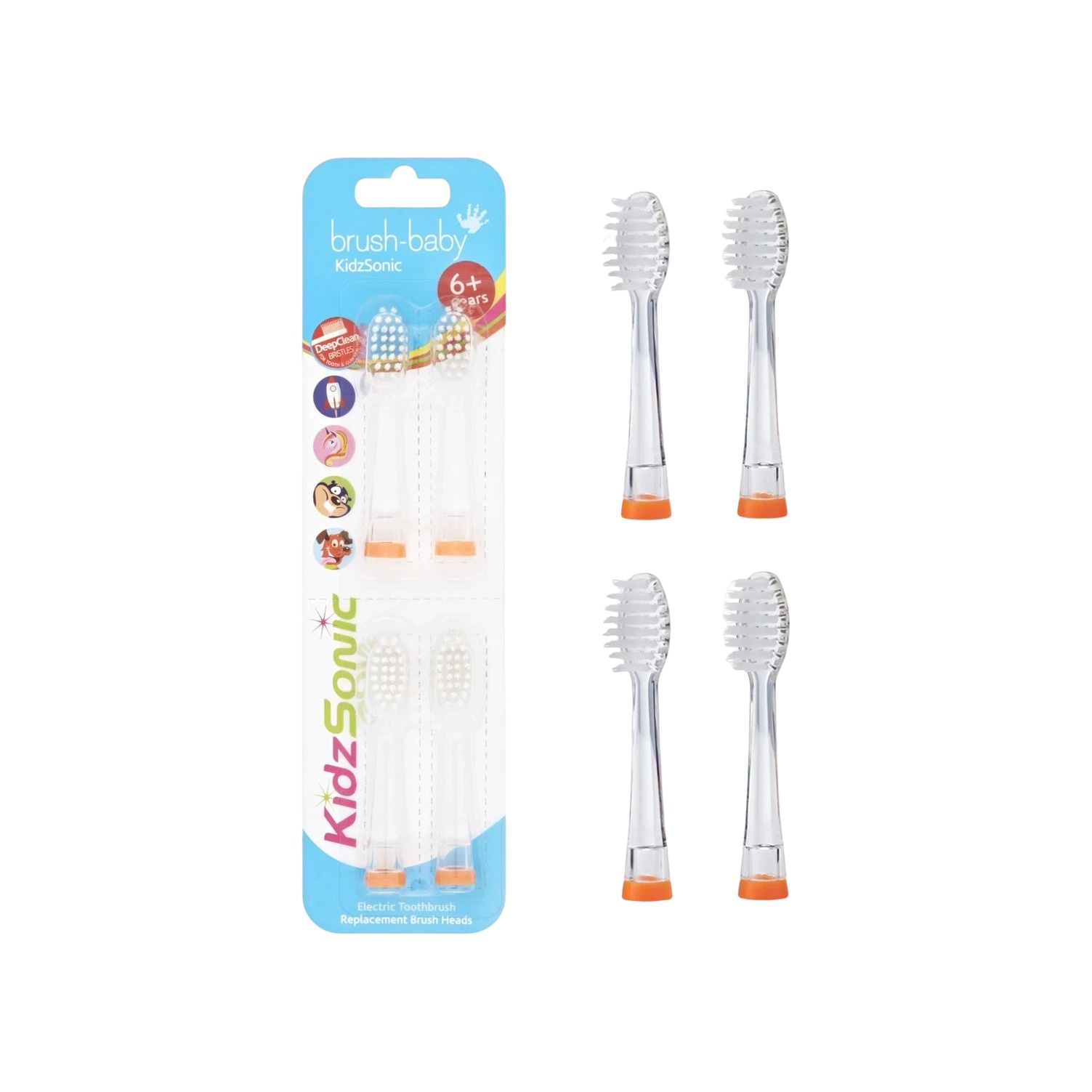 Насадки для электрической зубной щетки 6+ Go-Kidz (4шт) купить в VISAGEHALL
