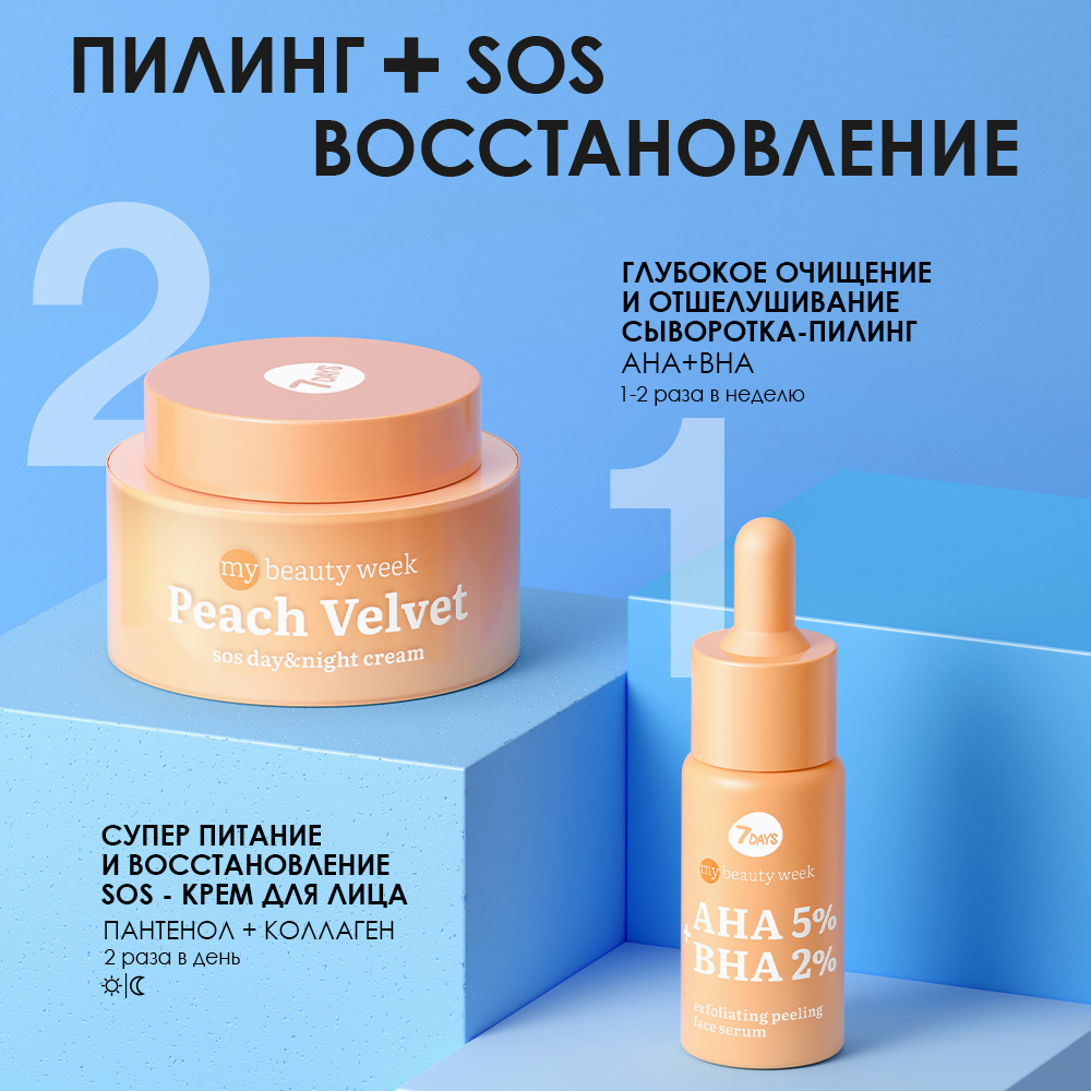 Сыворотка для лица очищающая пилинг для лица Aha+Bha My Beauty Week купить в VISAGEHALL