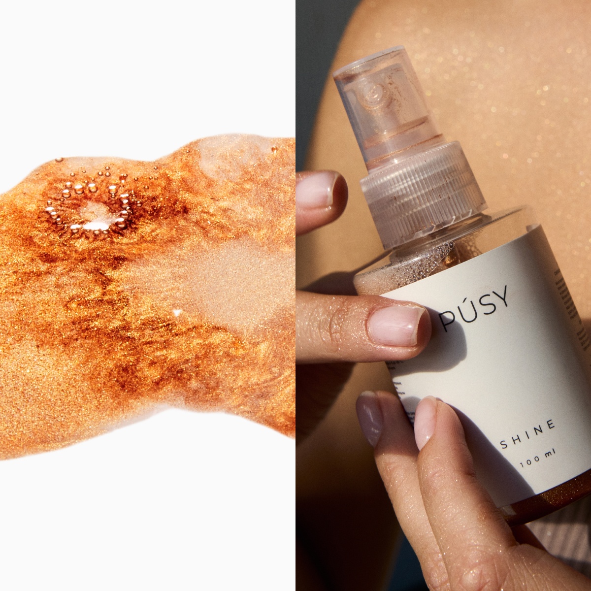 Спрей для тела мерцающий Pusy Shine купить в VISAGEHALL