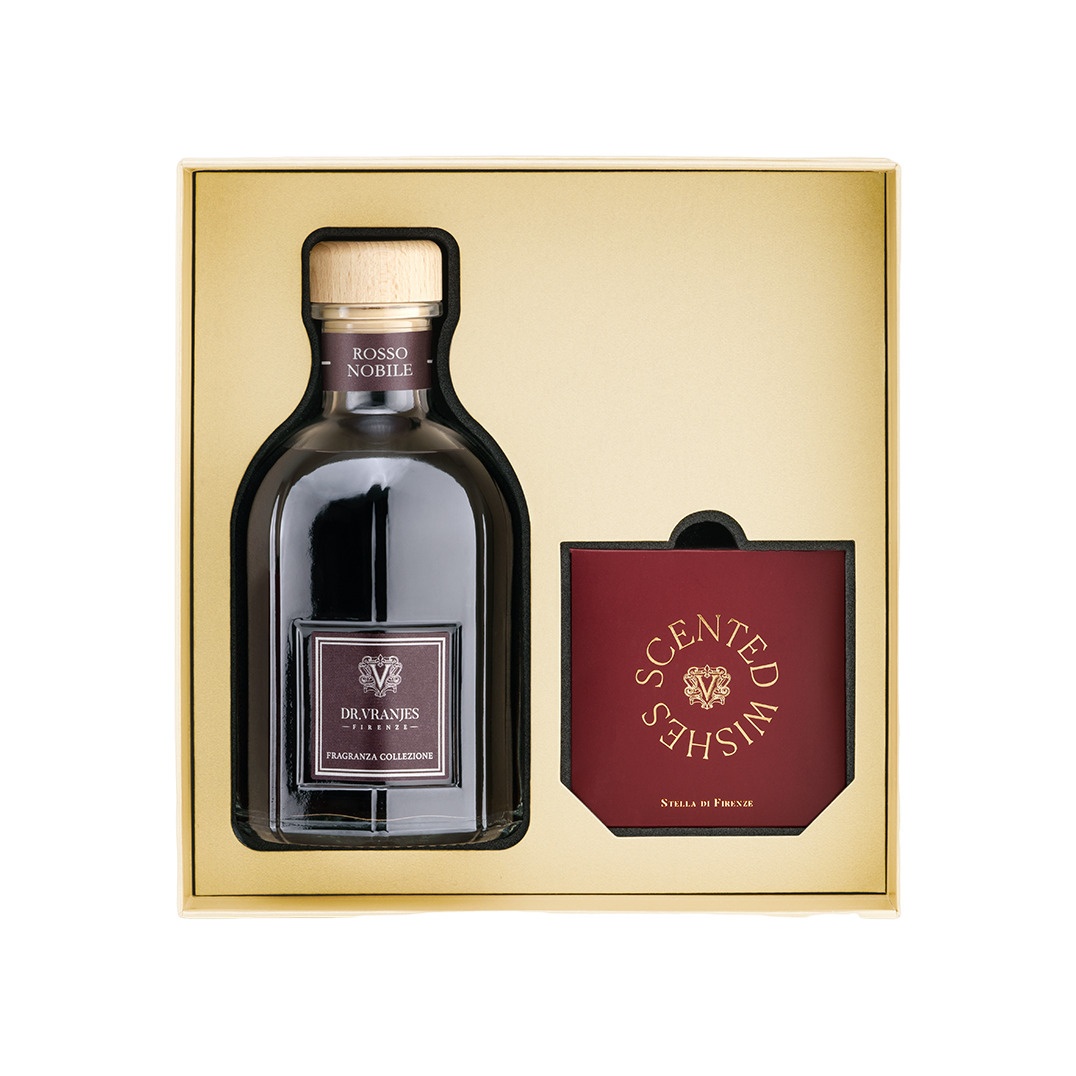 Rosso Nobile Диффузор в золотой коробке с украшением "Звезда Флоренции" купить в VISAGEHALL