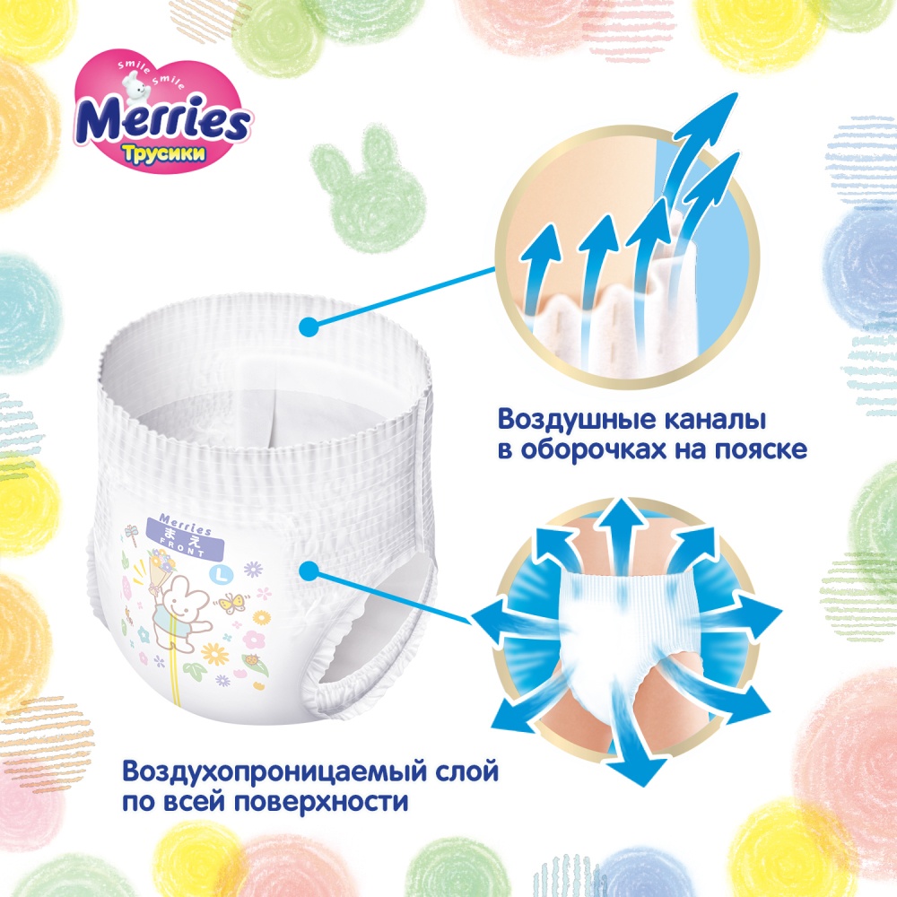 Трусики-подгузники для детей L 9-14кг купить в VISAGEHALL