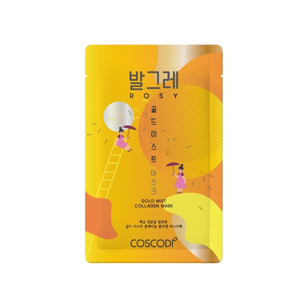 Маска тканевая для лица коллагеновая с золотом Rosy Gold Mist Mask купить в VISAGEHALL