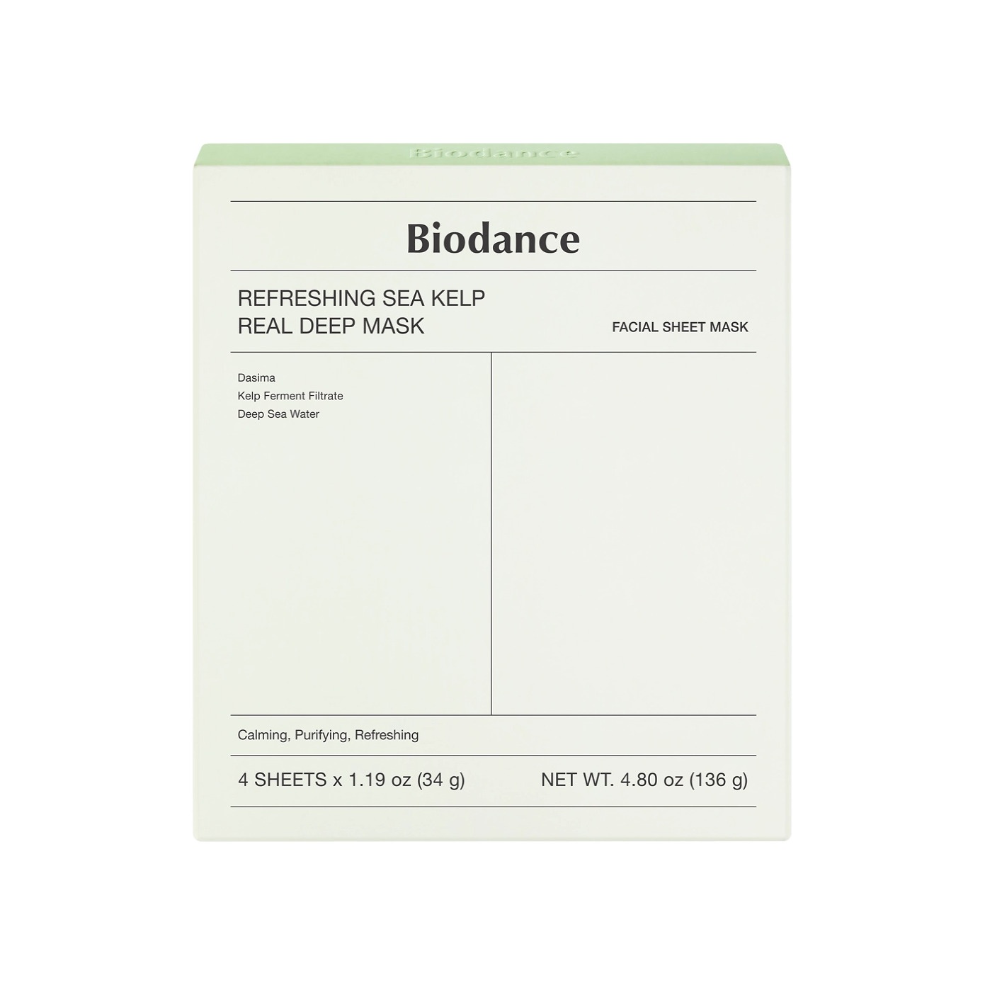 Маска для лица с морскими водорослями Refreshing Sea Kelp Real Deep Mask 4ш купить в VISAGEHALL