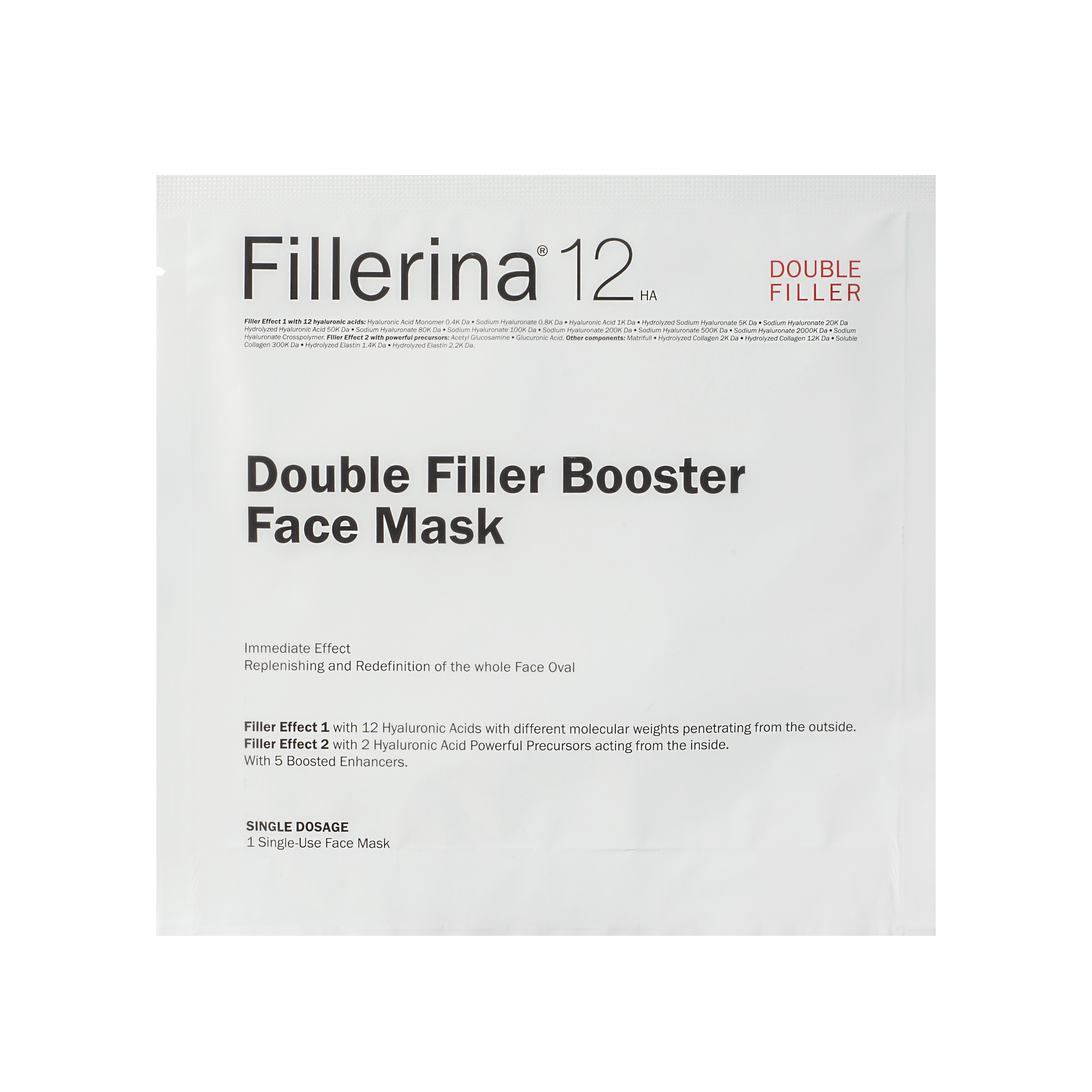 Маска тканевая для лица c двойным эффектом филлера купить в VISAGEHALL