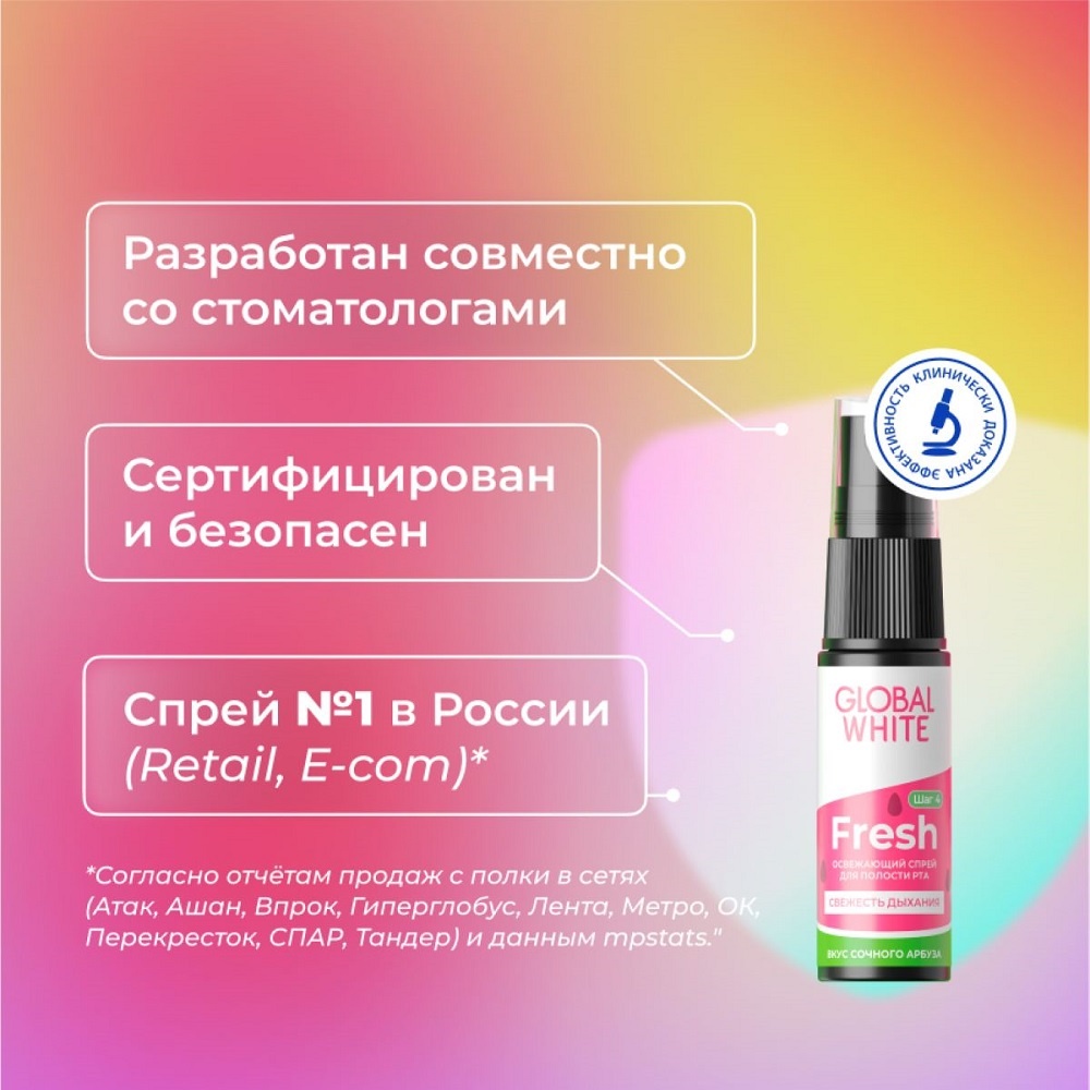 Спрей освежающий для полости рта с арбузом купить в VISAGEHALL