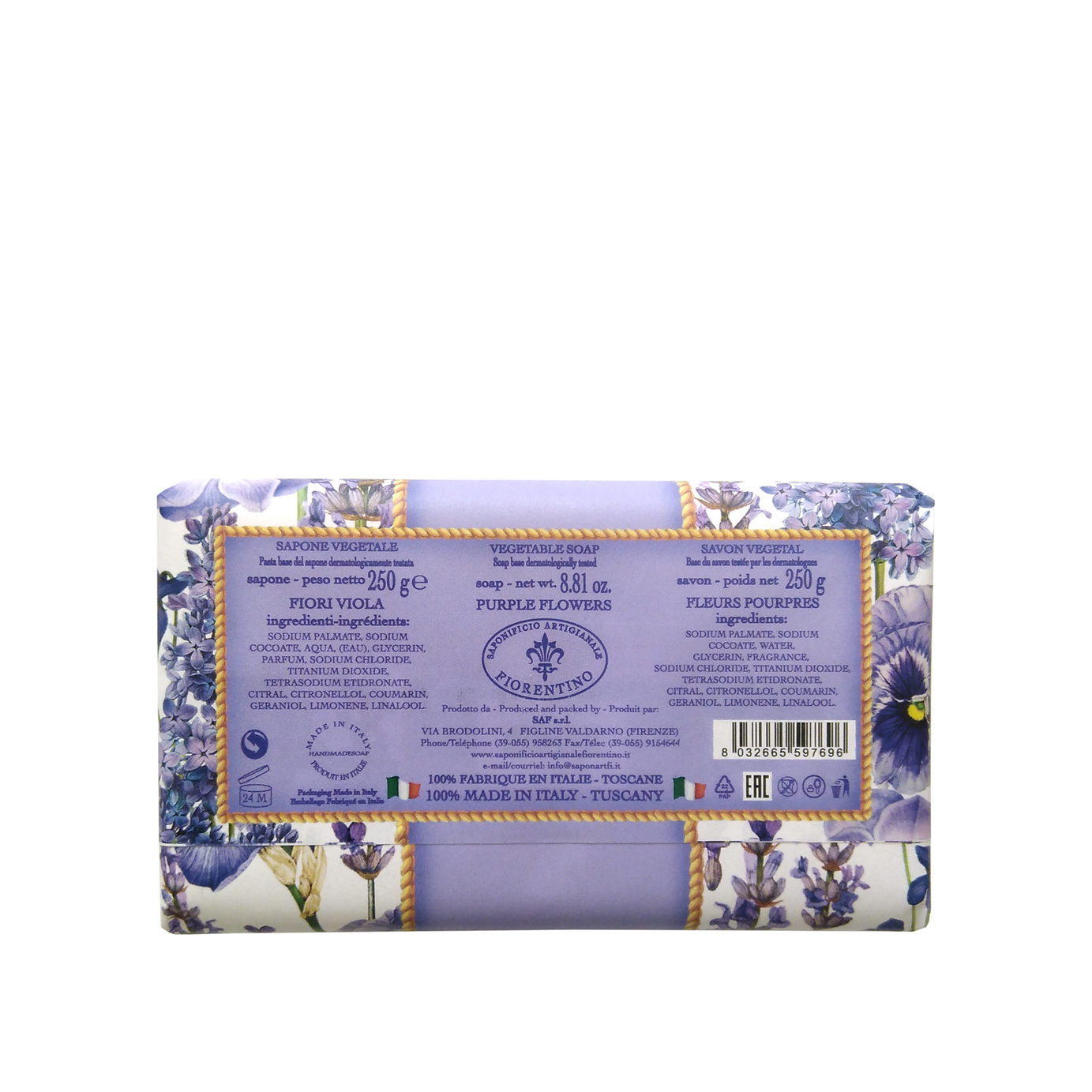 Мыло парфюмированное Фиолетовые цветы купить в VISAGEHALL
