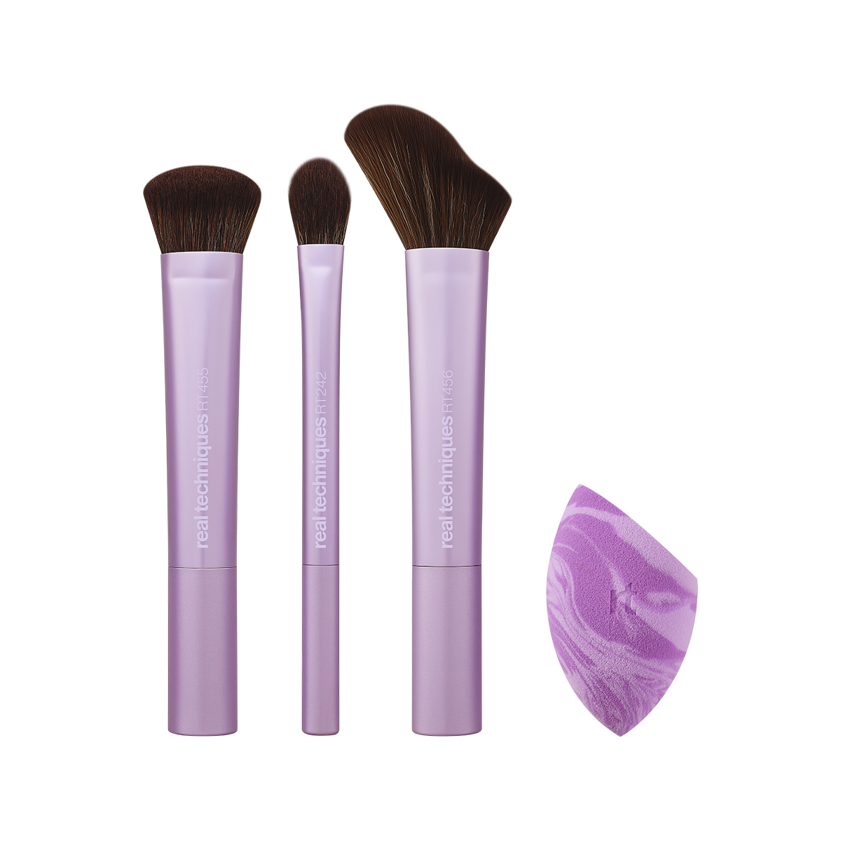 Набор кистей и спонж для макияжа лица Lilac Skies Soft & Blurred Base Set