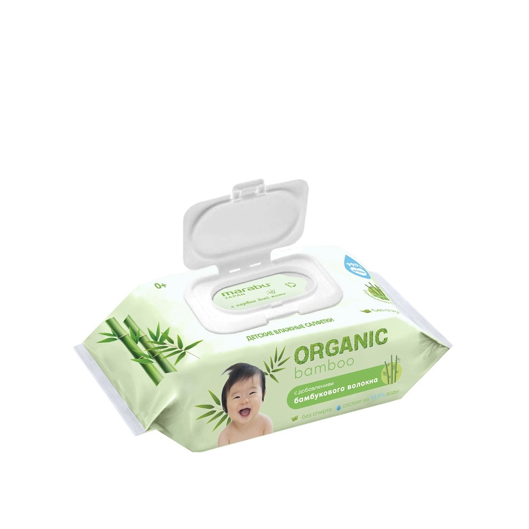 Влажные салфетки Organic bamboo купить в VISAGEHALL