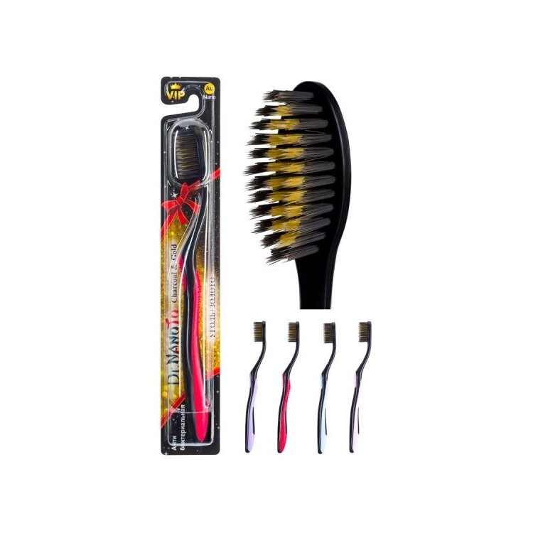 Щетка зубная с древесным углем и наночастицами золота купить в VISAGEHALL