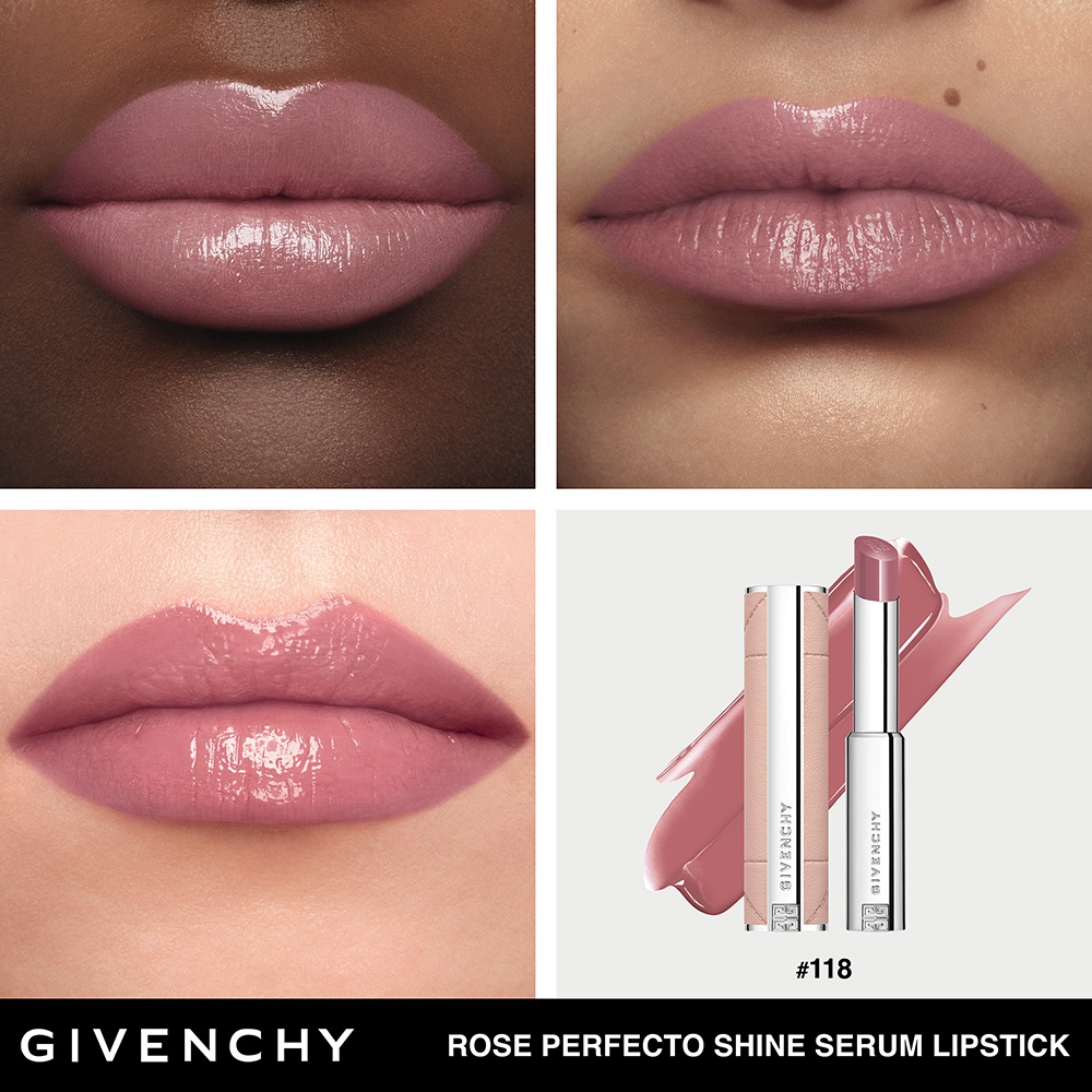 Помада-сыворотка ухаживающая для сияния губ Rose Perfecto Shine Serum Lipstick 