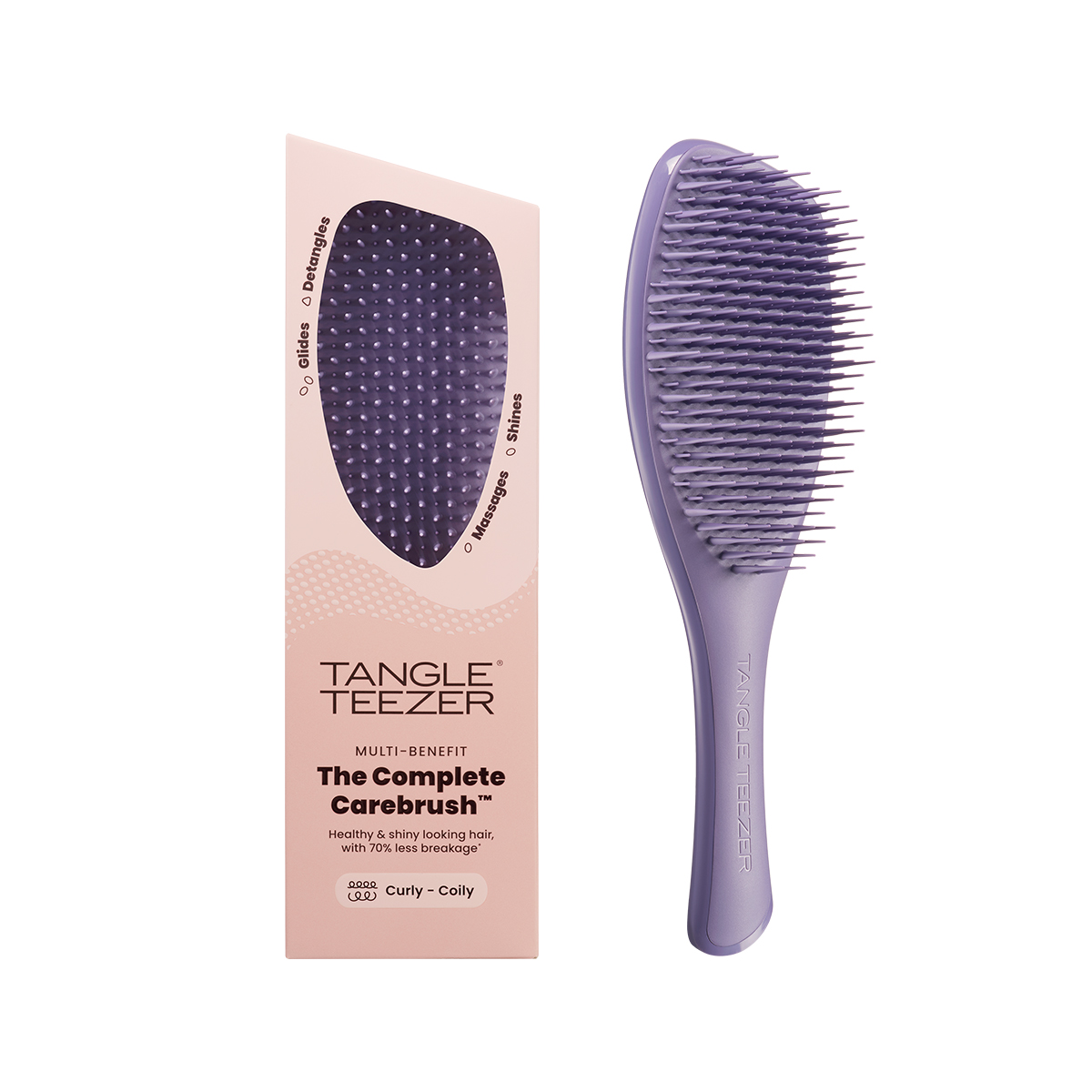 Расческа для волос Complete Carebrush Naturally Curly Velvet Purple купить в VISAGEHALL
