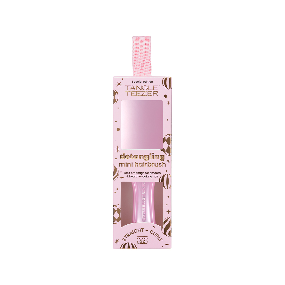 Расческа для волос The Ultimate Detangler Mini Chrome Satin Pink