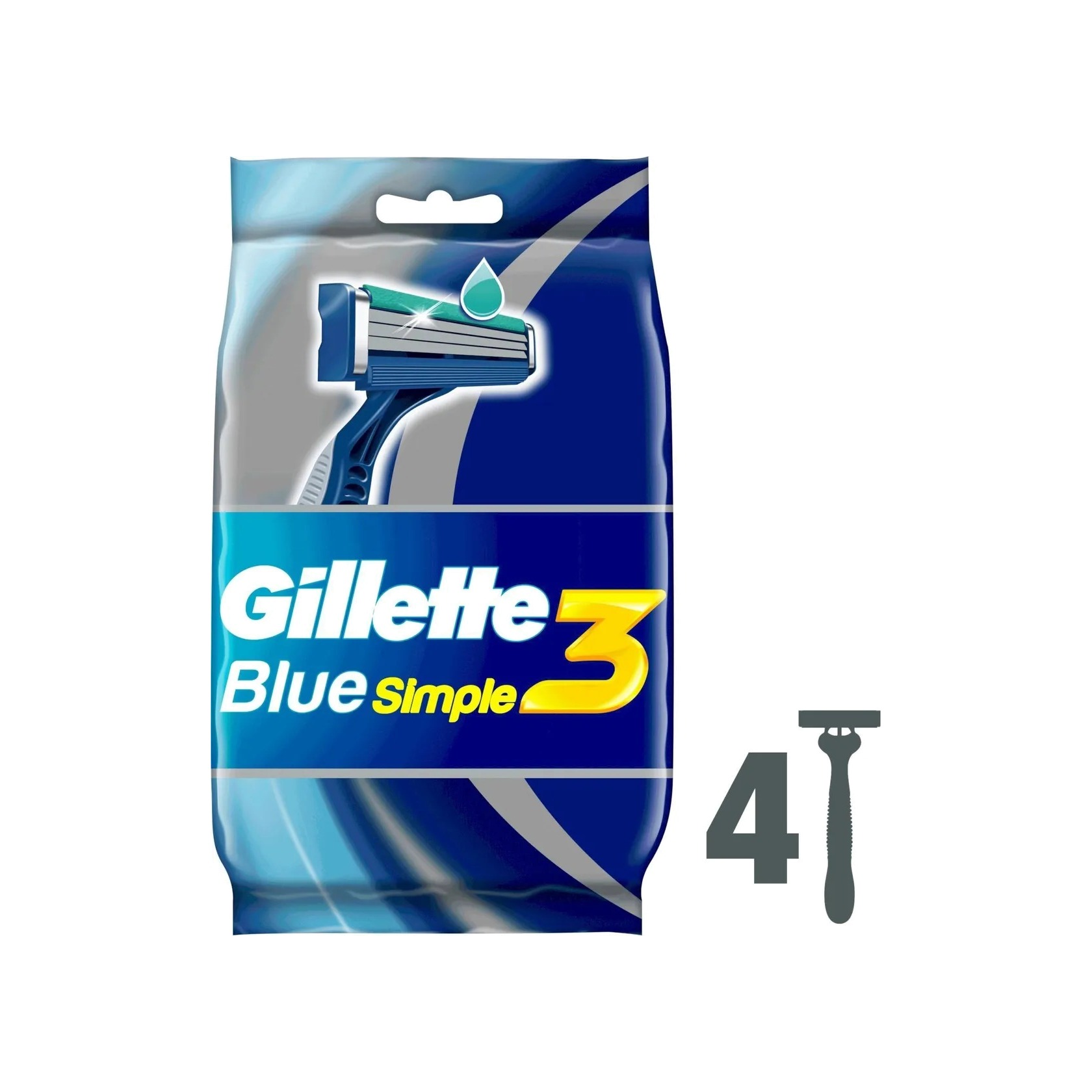 Бритвы одноразовые Blue Simple3  купить в VISAGEHALL