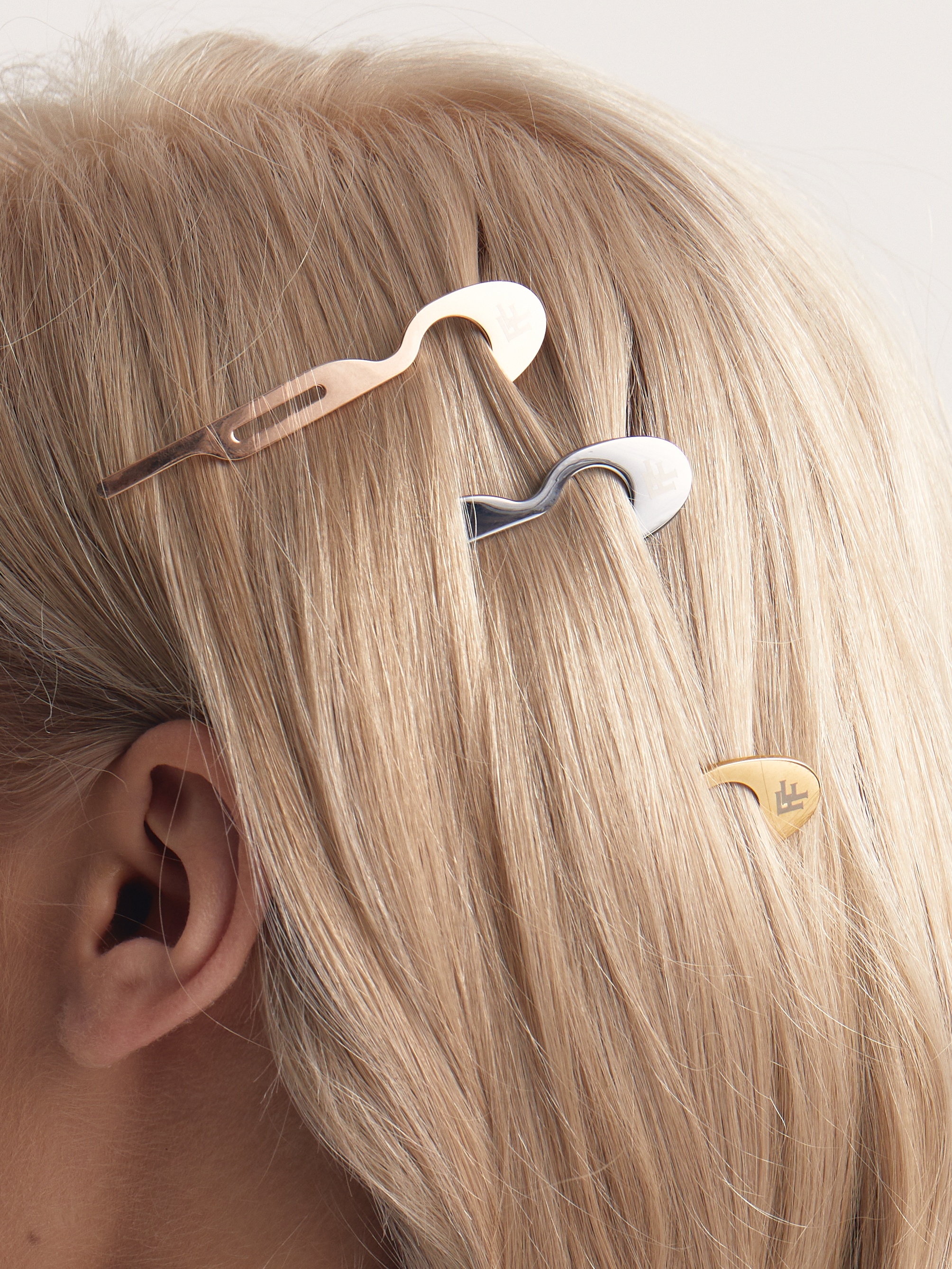 Заколка металлическая Розовое золото Rose Gold Hairpin №1 купить в VISAGEHALL