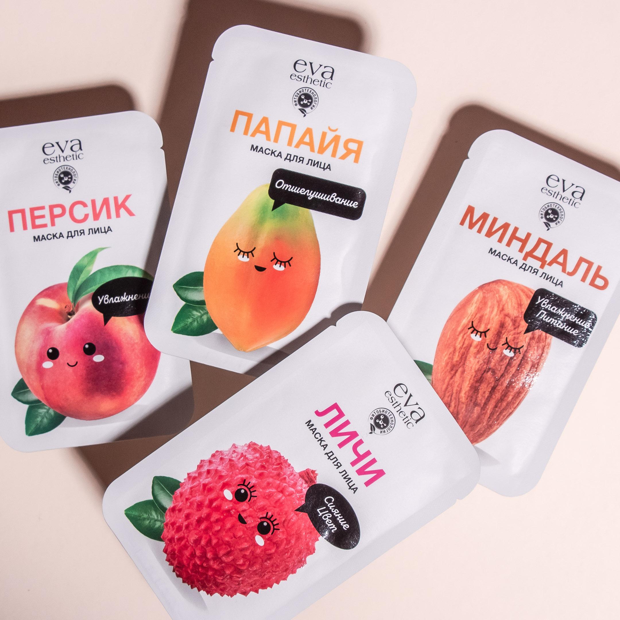 Маска для лица тканевая Увлажнение Персик купить в VISAGEHALL