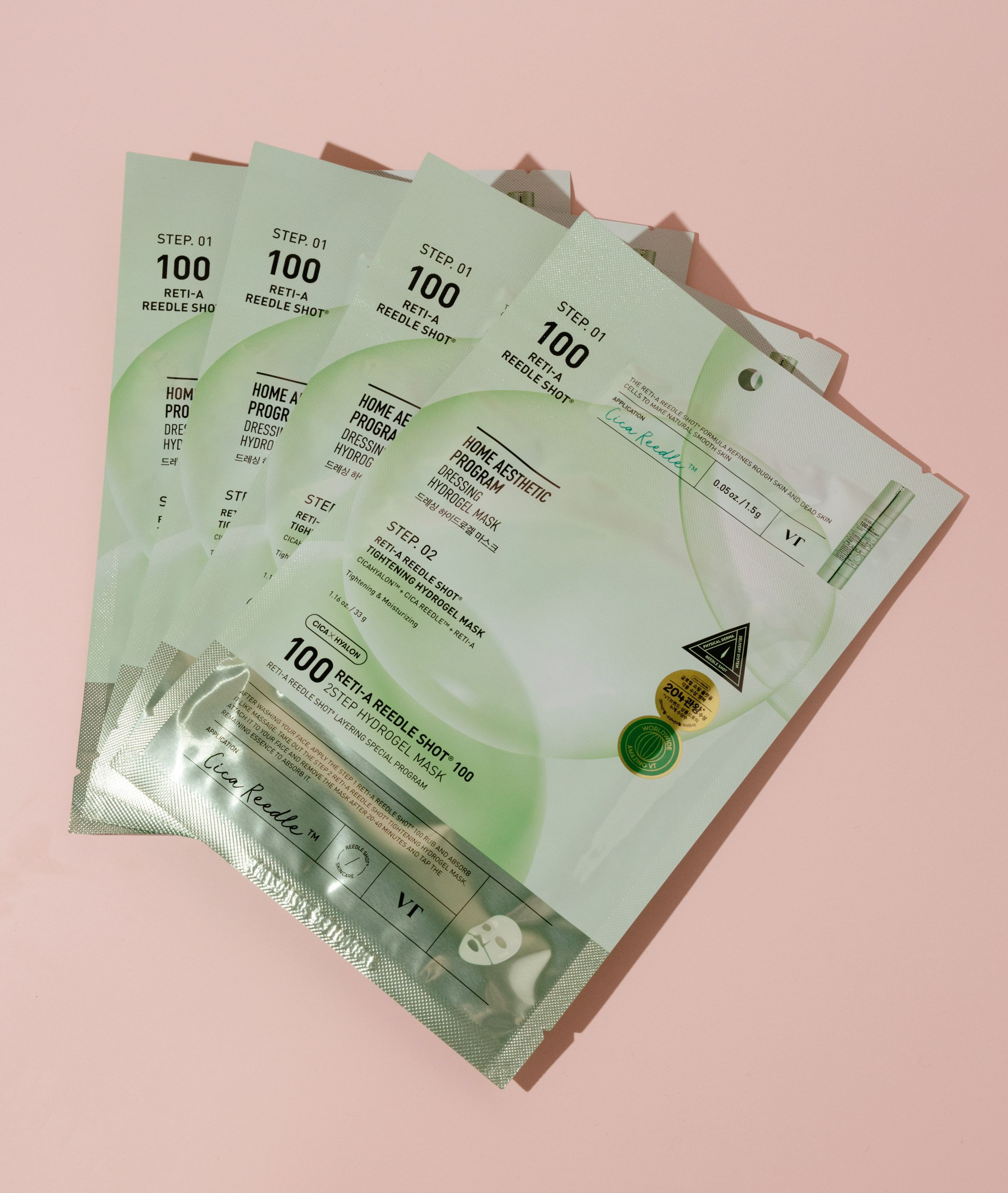 Набор Маска для лица Reti-A Reedle Shot 100 2Step Hydrogel Mask
