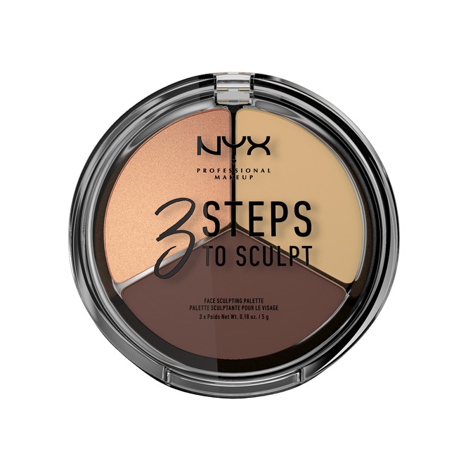 Палетка для скульптурирования лица тройная 3 Steps To Sculpt Deep 03