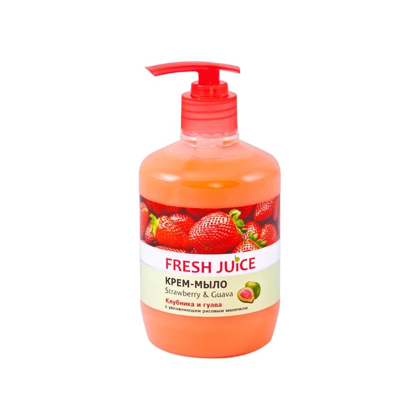 Крем-мыло с дозатором Strawberry & Guava