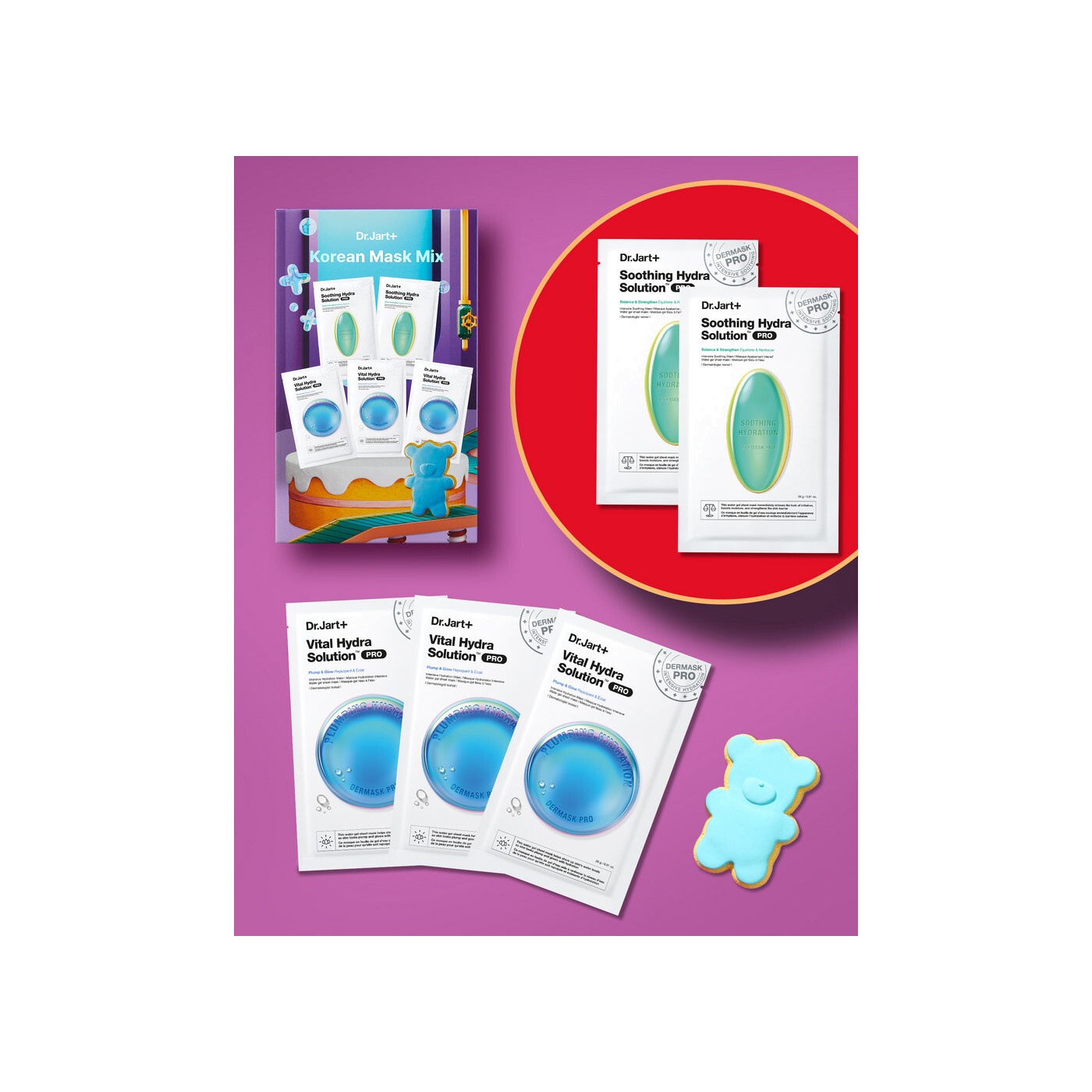 Набор корейских масок для лица Korean Mask Mix купить в VISAGEHALL