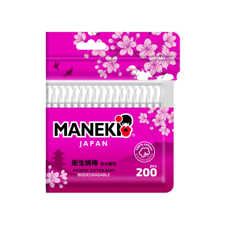 Палочки ватные с белым бумажным стиком Sakura