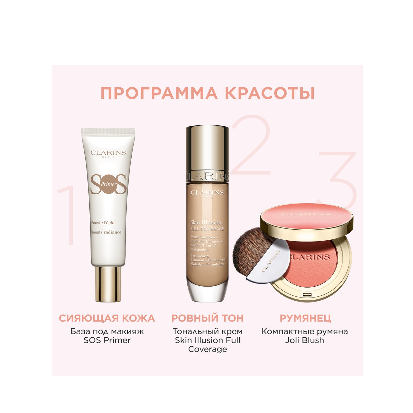 Румяна для лица компактные Joli Blush