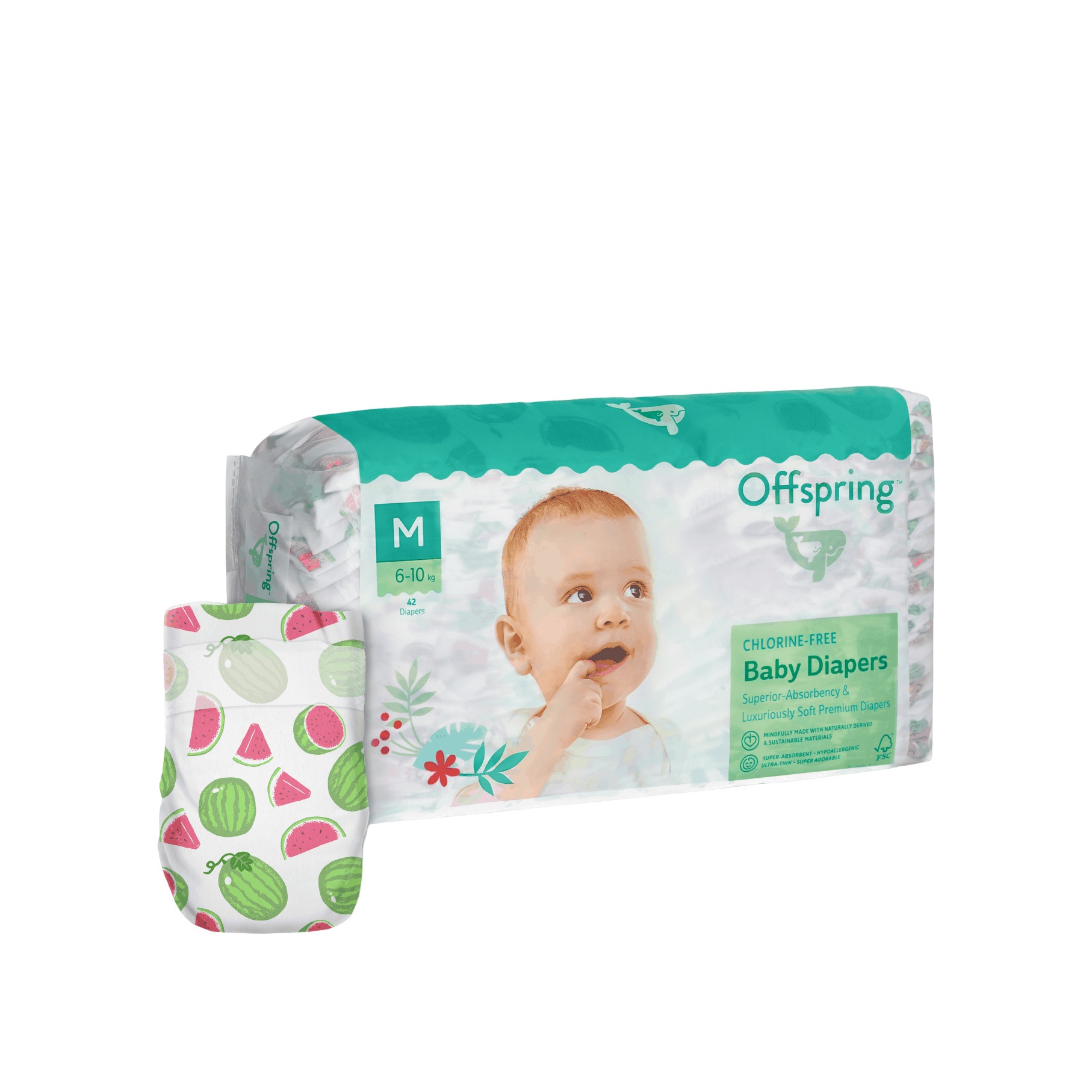 Подгузники Арбузы M 6-10кг 42 шт купить в VISAGEHALL