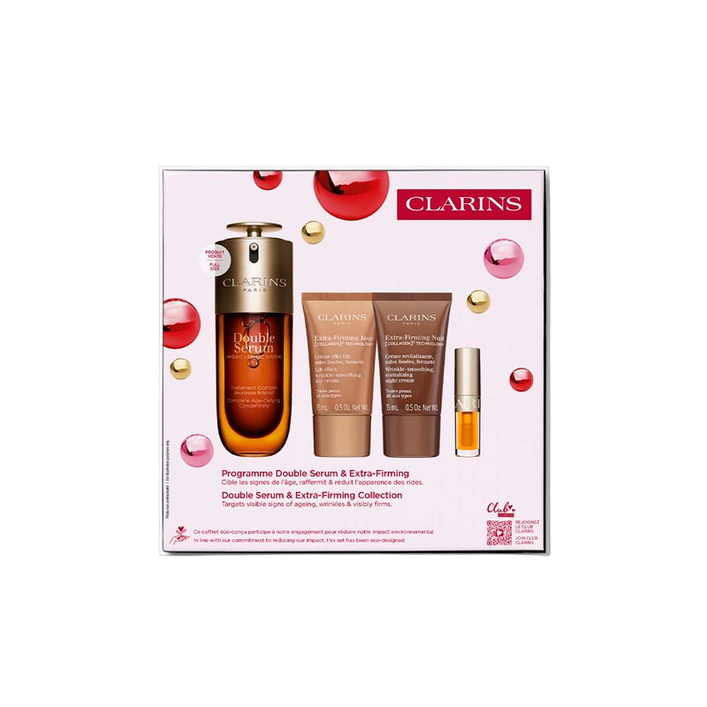 Набор с сывороткой Double Serum и средствами для упругости кожи Extra-Firming 