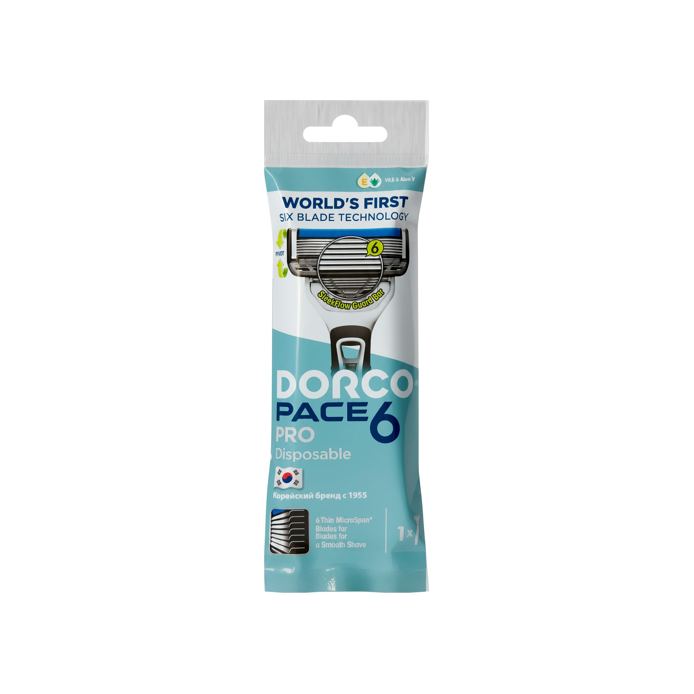 Станок для бритья одноразовый Pace 6 Pro Dorco 