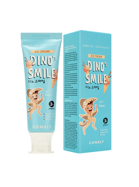 Зубная паста детская со вкусом пломбира Dino's Smile купить в VISAGEHALL