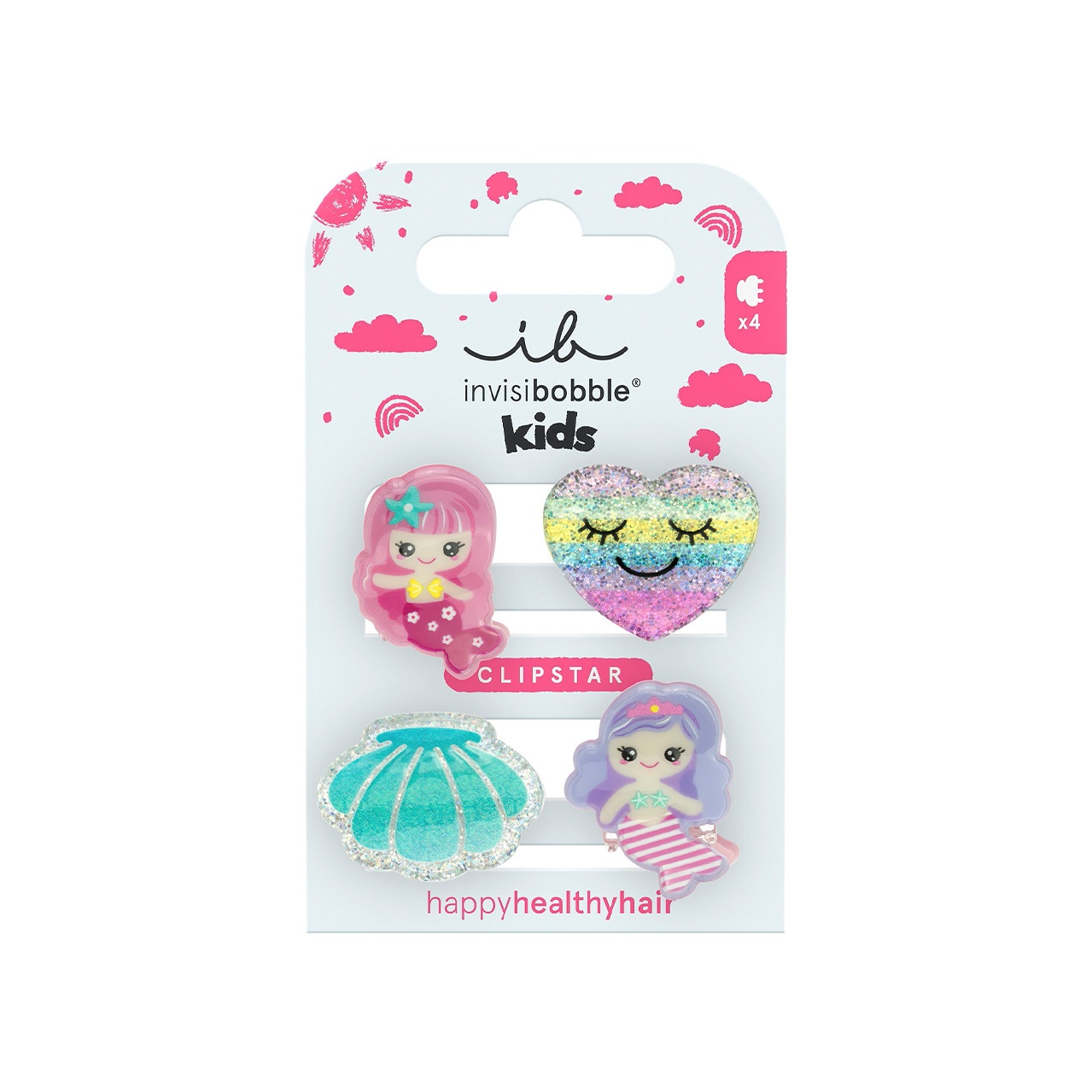Заколки-крабики для волос детские Clipstar Kids Mermaid Dreams купить в VISAGEHALL
