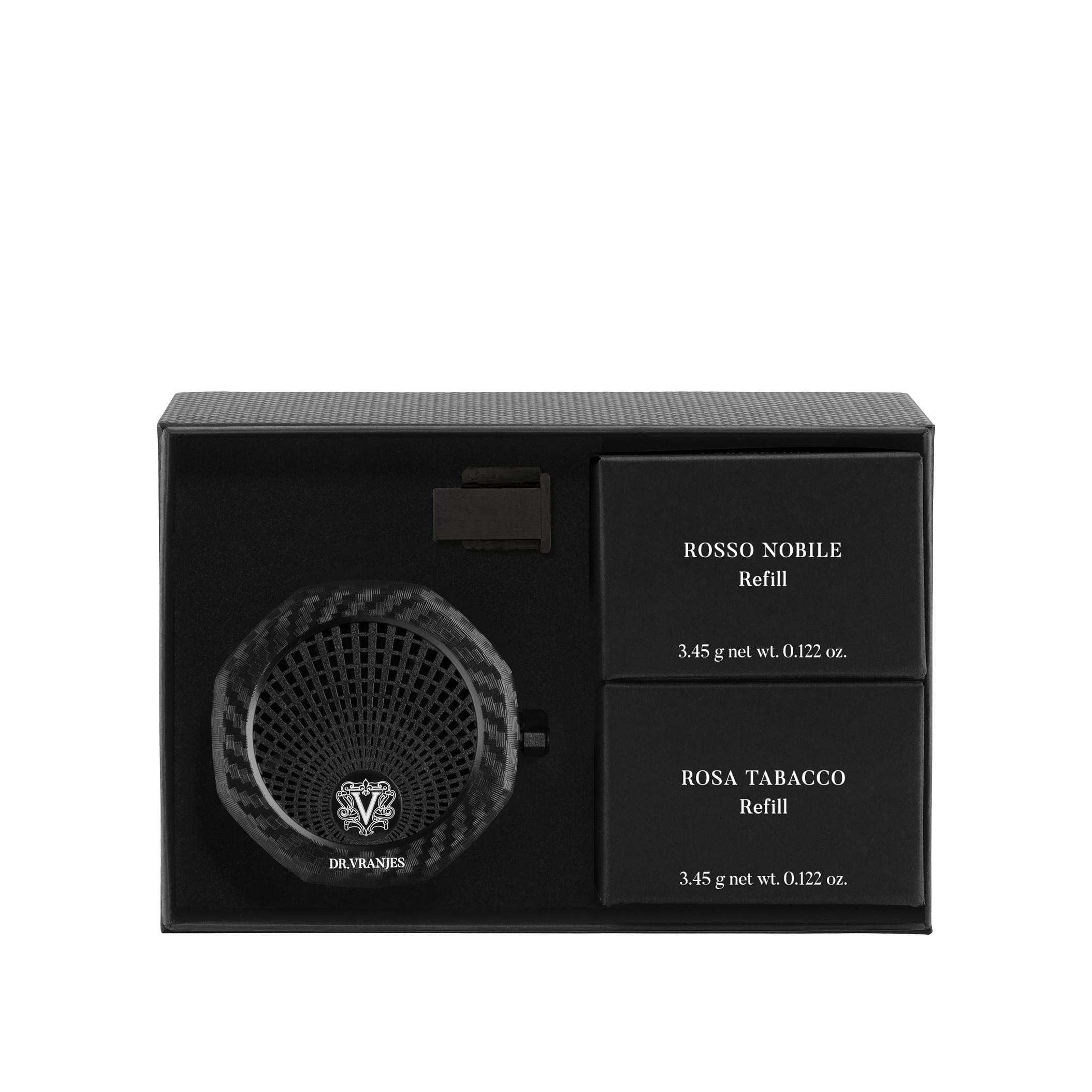 Набор ароматизаторов для автомобиля с диспенсером Rosso Nobile и Rosa Tabacco купить в VISAGEHALL