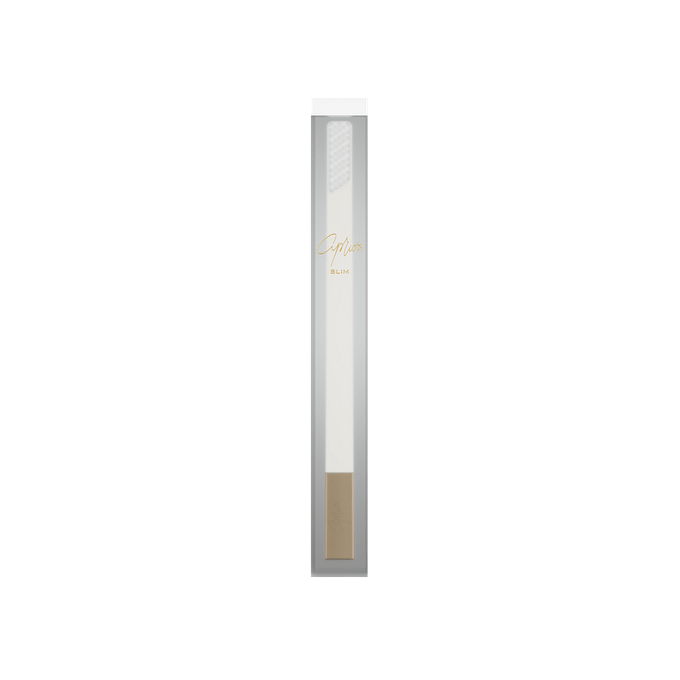 Зубная щетка средней жесткости Slim White and Gold  купить в VISAGEHALL