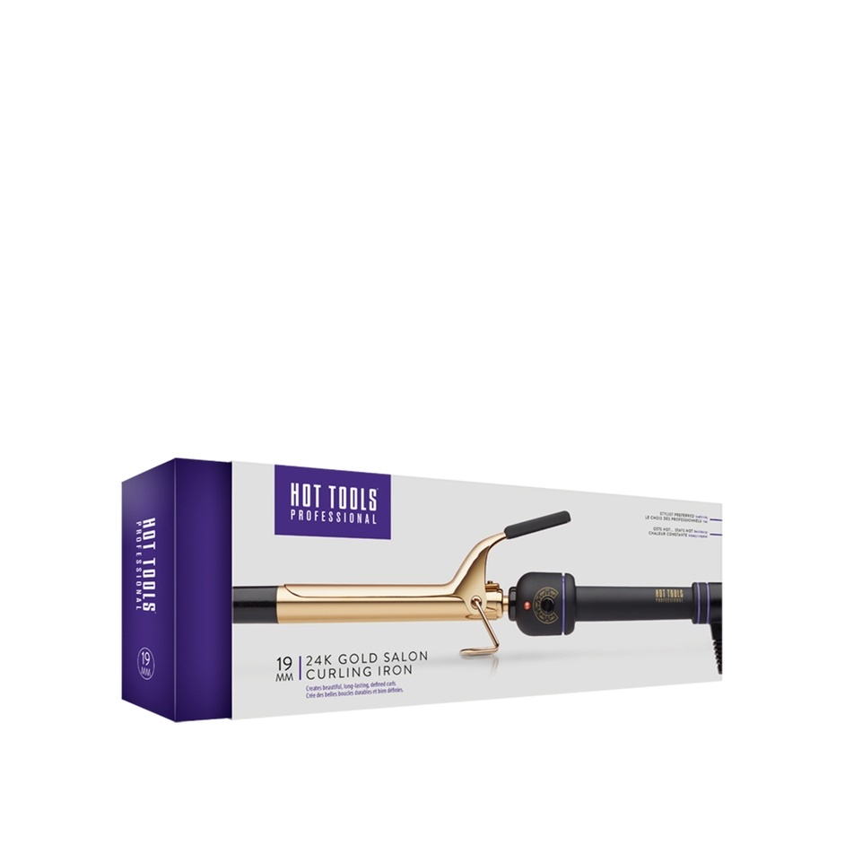 Стайлер для завивки волос 24K Gold Salon Curling Iron 19мм купить в VISAGEHALL