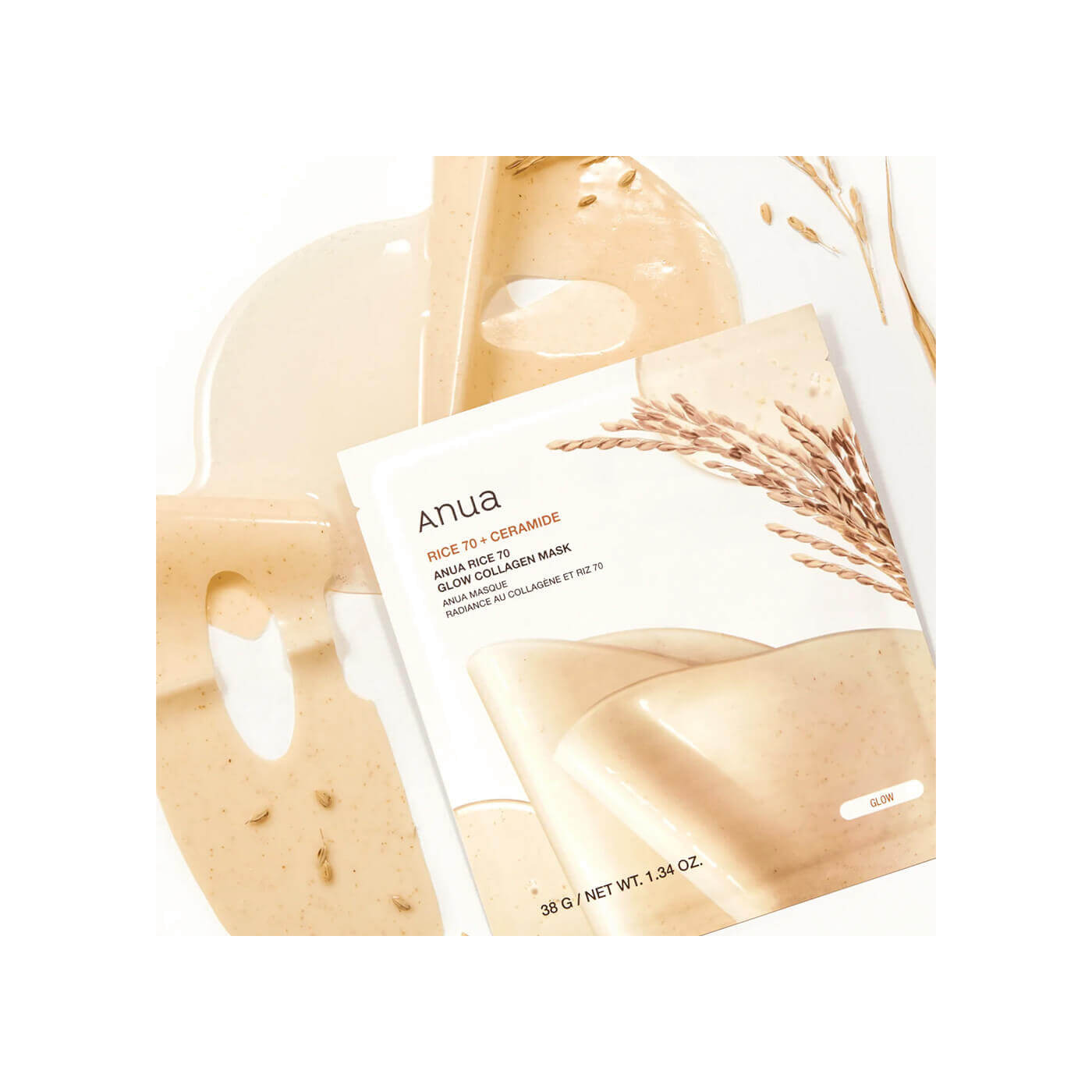 Маска гидрогелевая для сияния кожи с рисом Rice 70 Glow Collagen Mask