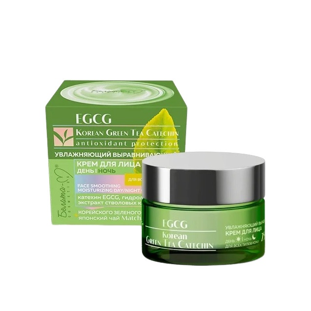 Крем для лица день-ночь омолаживающий Eggg Korean Green Tea 50+