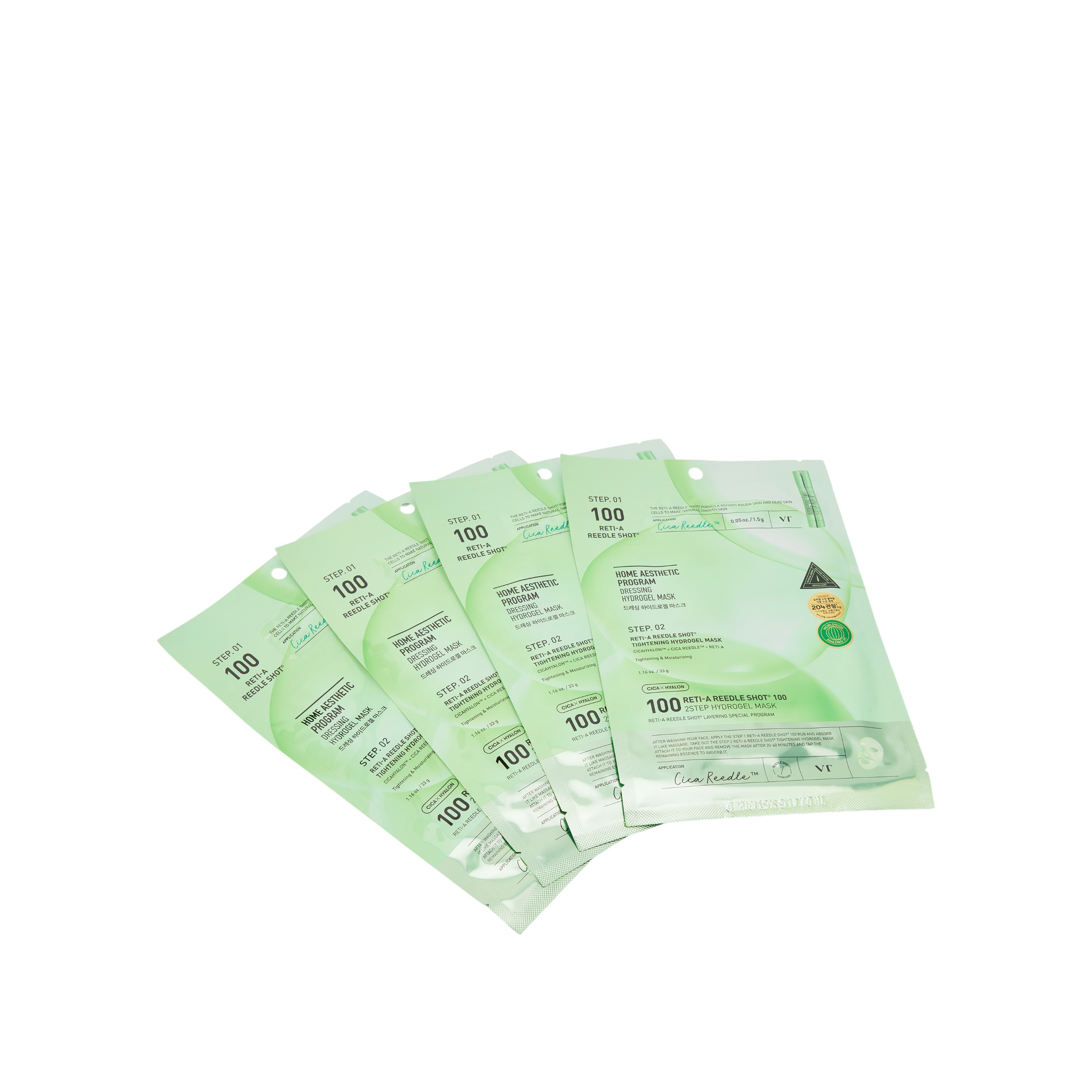 Маска для лица с микроиглами Reti-A Reedle Shot 100 2Step Hydrogel Mask 4шт купить в VISAGEHALL