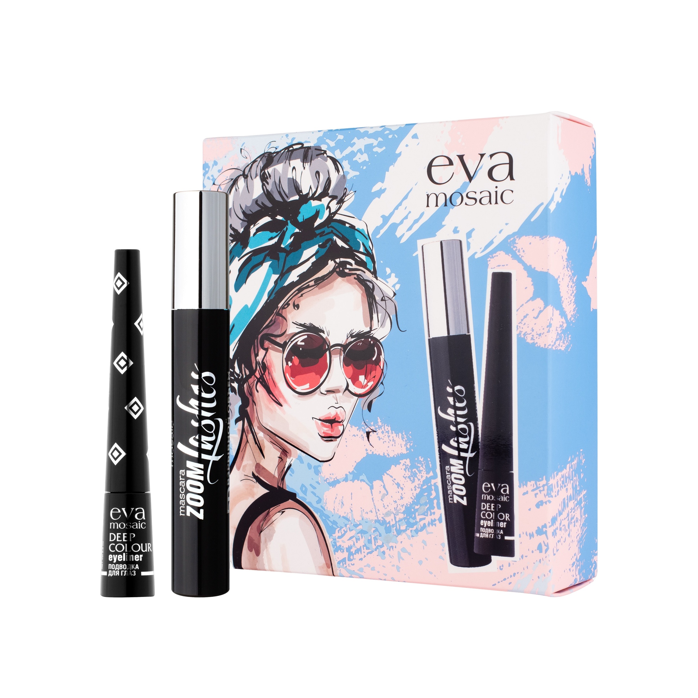Набор: Тушь для ресниц Zoom Lashes 5D + Подводка для глаз Deep Color купить в VISAGEHALL