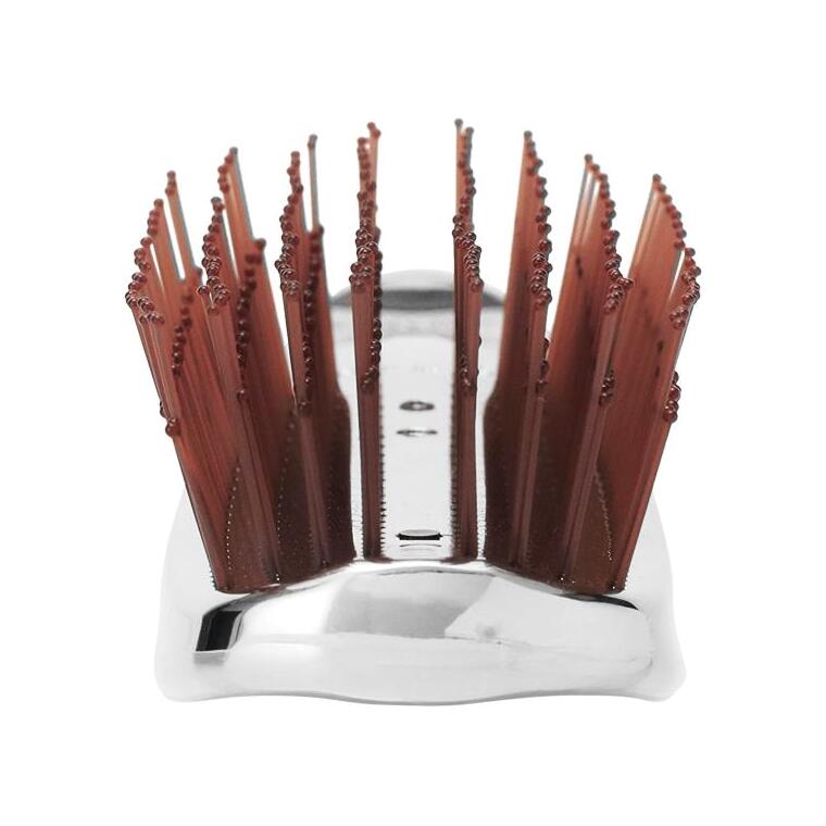 Расческа для волос массажная Scalp Brush + Long Хром Серебро купить в VISAGEHALL