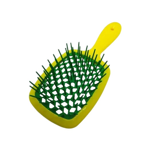Щетка для волос желтая, зеленая Superbrush 
