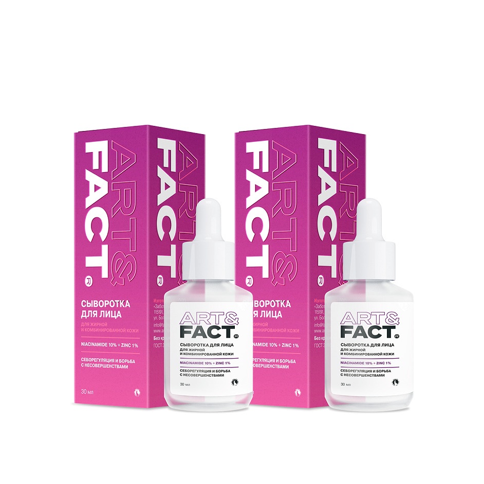 Набор Сыворотка для лица с цинком и ниацинамидом Niacinamide 10% + Zinc 1%