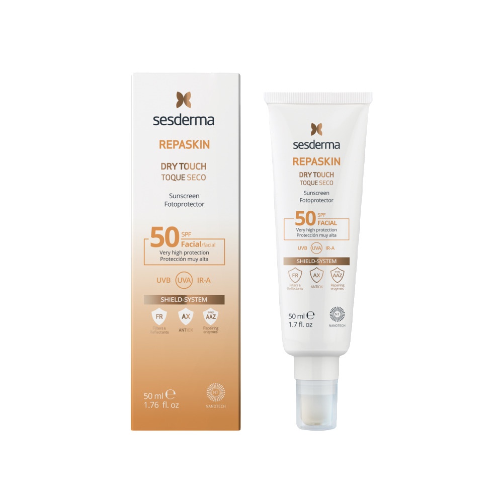 Солнцезащитный крем-гель SPF50 Dry Touch Repaskin  купить в VISAGEHALL