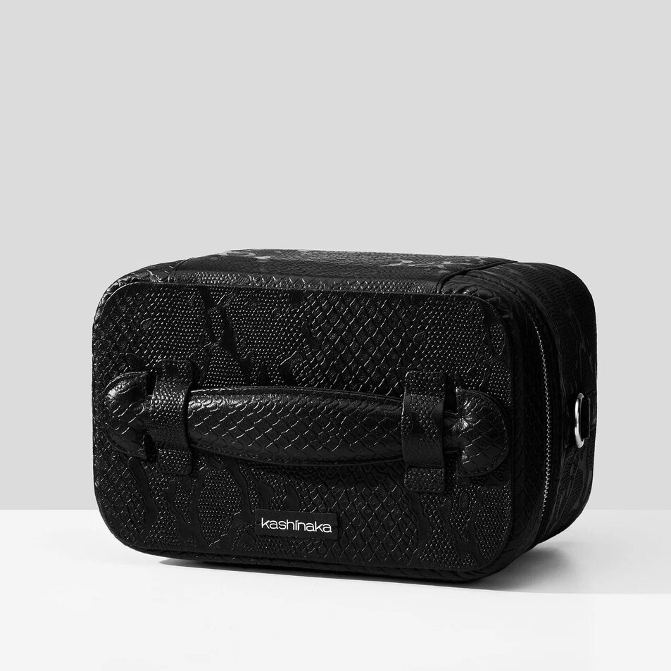 Косметичка дорожная Бокс М Черная Рептилия купить в VISAGEHALL