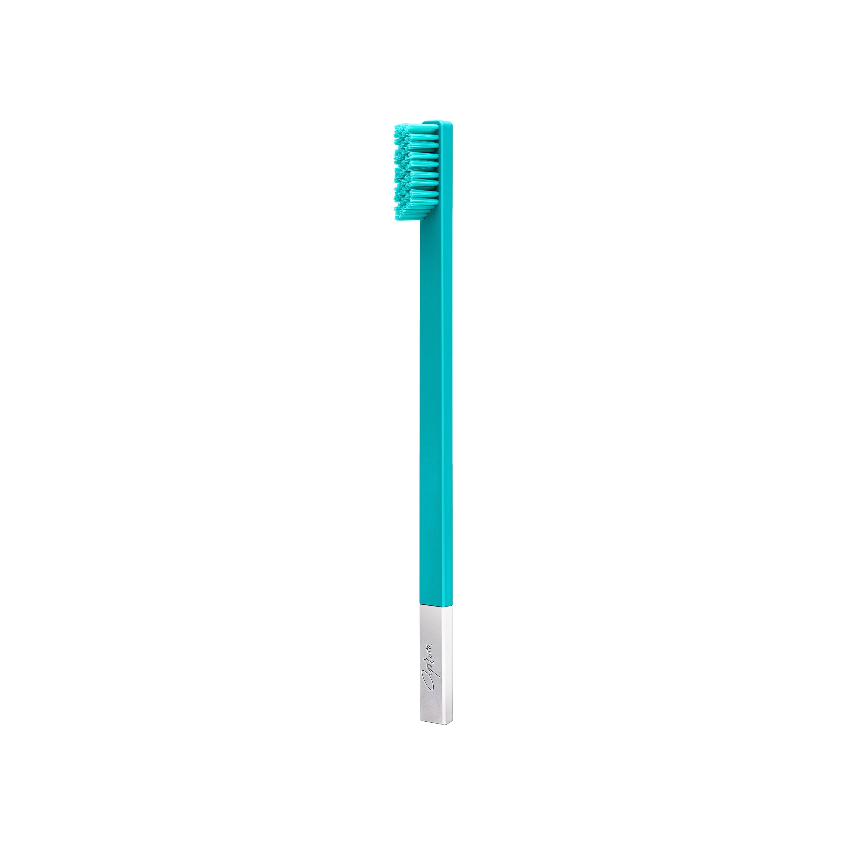 Зубная щетка средней жесткости Slim Turquoise Blue and Silver купить в VISAGEHALL